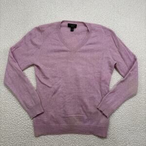 Charter Club Luxury‎ 100% Cashmere Pink V-Neck Sweater Womens Large FLAWS READ